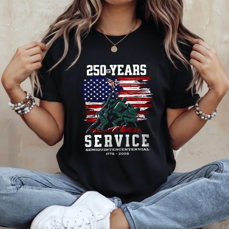 250 of years America anniversary Semiquincentennial US flag_Ladies T-Shirt