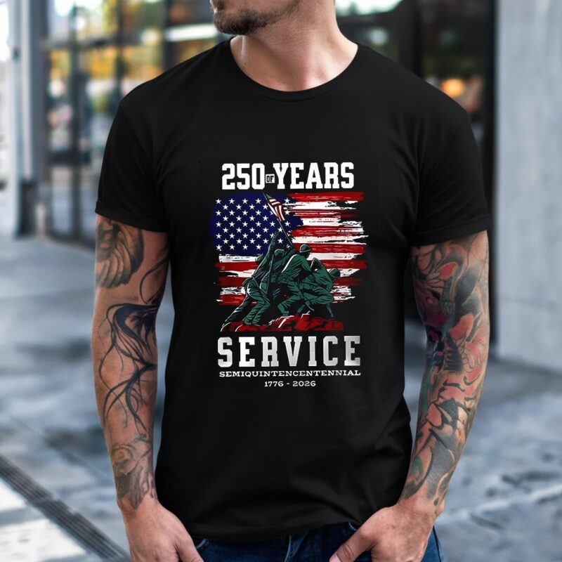 250 of years America anniversary Semiquincentennial US flag_T-Shirt