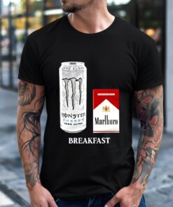 Breakfast White Monster and Marlboro Red Cigarette_T-Shirt