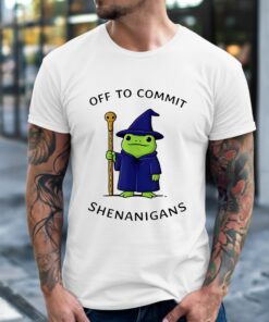 Frog wizard Off to commit shenanigans quote_Classic Men's T-Shirt