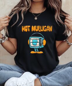 Hot Mulligan TV Guy Puff wearing headphone_Ladies T-Shirt