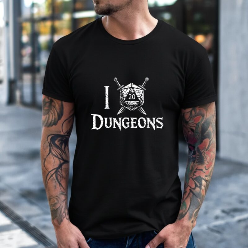 I Crit 20-sided dice Dungeons and Dragons_T-Shirt