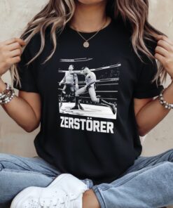 John Cena Gunther Zerstorer WWE Graphic_Ladies T-Shirt
