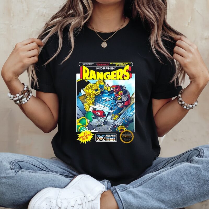 Megazord vs Goldar Ranger Rampage Mighty Morphin Power Rangers_Ladies T-Shirt