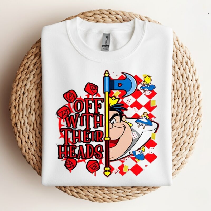 Off with their heads Alice in Wonderland cartoon_Crewneck Sweatshirt