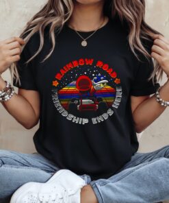 Rainbow road friendship ends here classic video game_Ladies T-Shirt