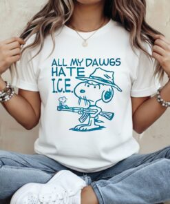 Snoopy Peanuts all my dawgs hate ICE_Classic Women's T-Shirt