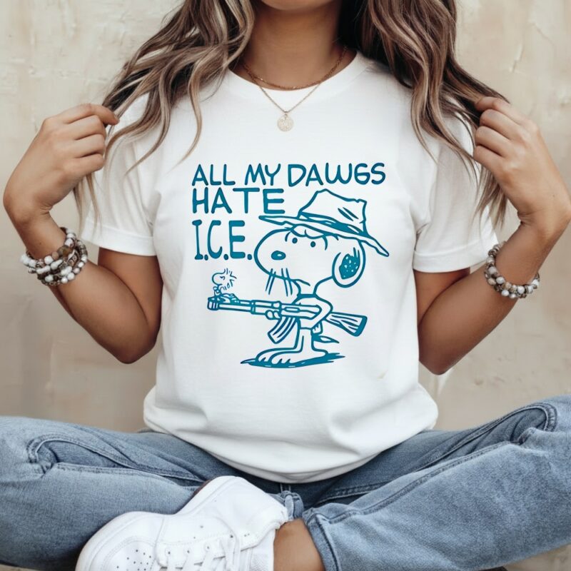 Snoopy Peanuts all my dawgs hate ICE_Classic Women's T-Shirt