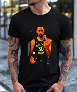 Stephen Curry Golden State Warriors NBA middle finger 2026 meme_T-Shirt