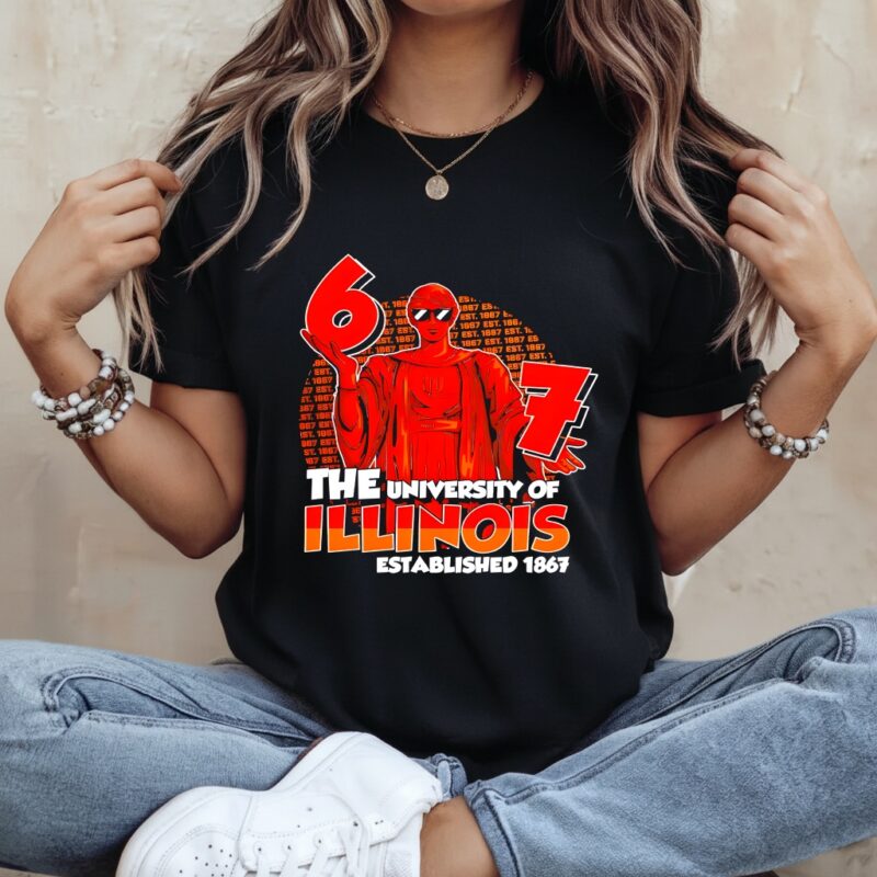 The University of Illinois Alma Mater established 1867 graphic_Ladies T-Shirt