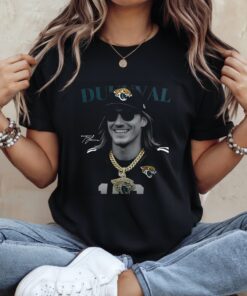 Trevor Lawrence Jacksonville Jaguars diamond grillz signature_Ladies T-Shirt